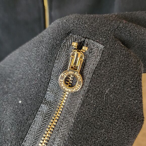 NWT Calvin Klein Performance Women Fleece Jacket Full Goldtone Zip High-Neck 1X - Picture 3 of 13